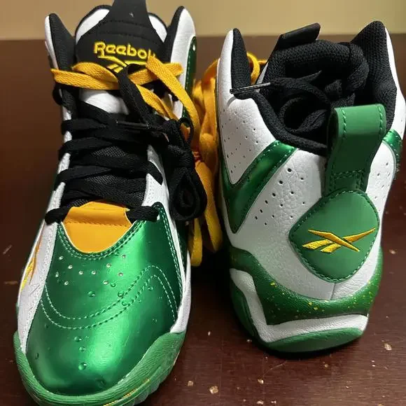 Reebok Hurrikaze II Men’s Shawn Kemp Shoes “Make it Rain” Green GZ1566 various